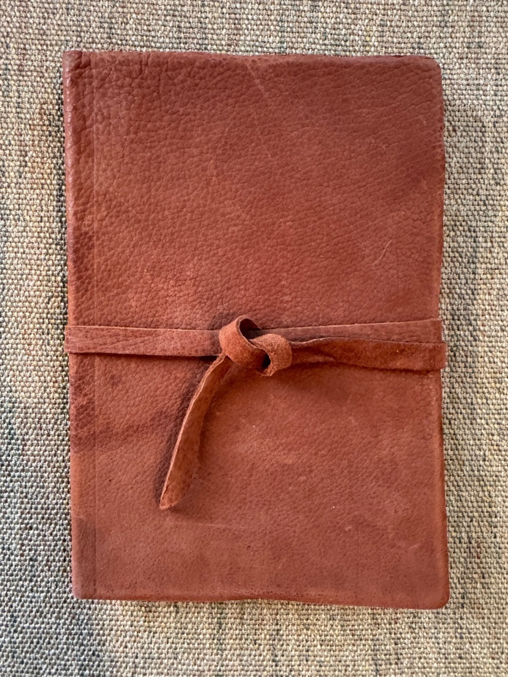 Rustic Soft Cover Leather Journal with wrap tie